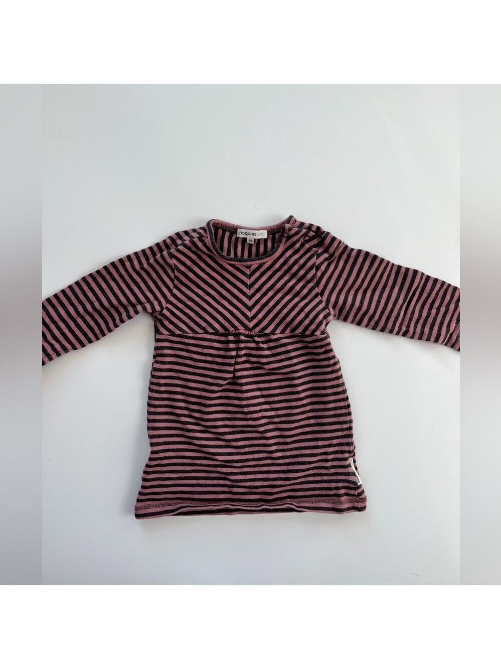 🩵 4/$20 Noppies Pink and Black‎ Casual Dress with Cinched Waist